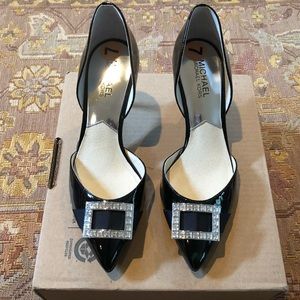 Michael Kors black heels with pointed toe